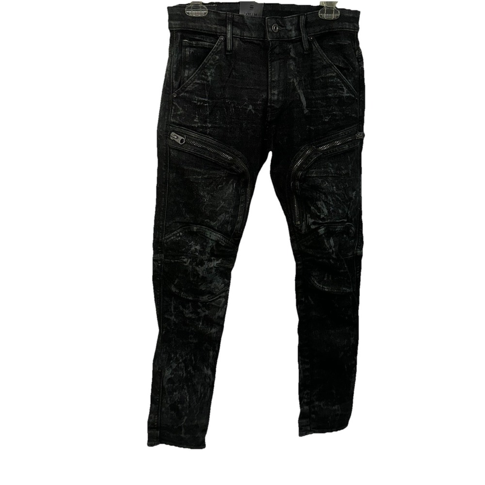 G-Star Raw Air Defense Zip Skinny Men's Jeans With Zipper Cargo Pockets Sz 30x30